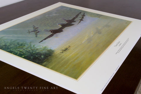 Image of Bristol Beaufighter Green Ghosts by Geoff Lea WW2 RAAF Military Aviation Art Print A20 Aviation Art Print view