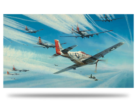 Image of P51 Mustang Robert Taylor Jet Hunters limited edition ww2 military aviation art print A20 aviation art